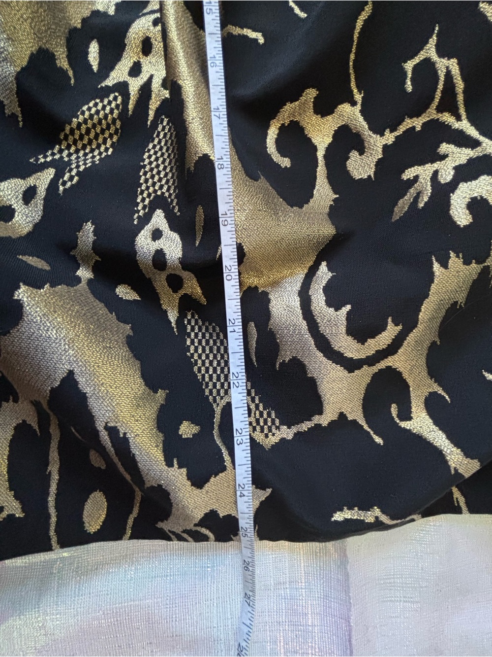 H&M Strap Mini Dress in Black and Gold Jacquard - Picture 8 of 9